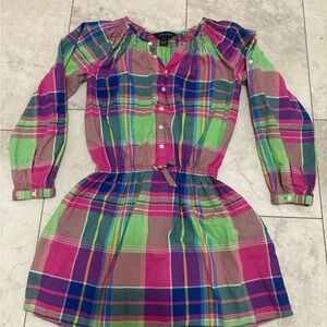 Ralph Lauren Multicolor Plaid Dress kids size 10
